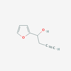molecular formula C8H8O2 B8517556 1-(2-Furyl)but-3-yn-1-ol 