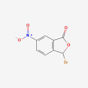 molecular formula C8H4BrNO4 B8517601 6-nitro-3-bromo-3H-isobenzofuran-1-one 