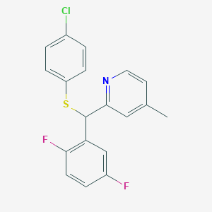 2-{[(4-Chlorophenyl)sulfanyl](2,5-difluorophenyl)methyl}-4-methylpyridine