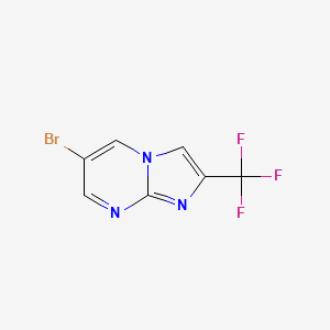 molecular formula C7H3BrF3N3 B8517640 6-Bromo-2-(trifluoromethyl)imidazo[1,2-a]pyrimidine 