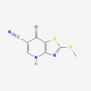 7-Hydroxy-2-methylsulfanyl-thiazolo[4,5-b]pyridine-6-carbonitrile