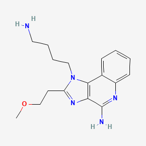 molecular formula C17H23N5O B8517685 1-(4-aminobutyl)-2-(2-methoxyethyl)-1H-imidazo[4,5-c]quinolin-4-amine 