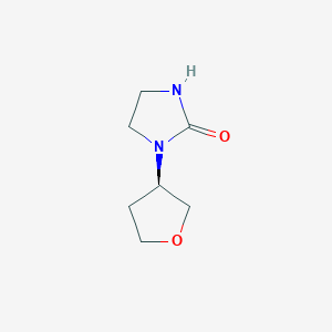 molecular formula C7H12N2O2 B8517704 (R)-1-(tetrahydrofuran-3-yl)imidazolidin-2-one 