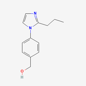 molecular formula C13H16N2O B8517731 4-(2-Propylimidazol-1-yl)benzyl alcohol 
