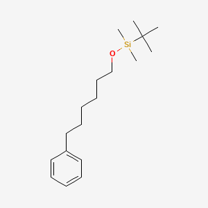 molecular formula C18H32OSi B8517732 tert-Butyl(dimethyl)[(6-phenylhexyl)oxy]silane CAS No. 205306-70-3