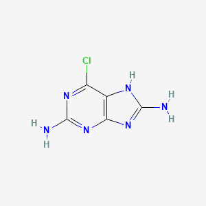 molecular formula C5H5ClN6 B8517747 Monochlorodiaminopurine CAS No. 160948-34-5