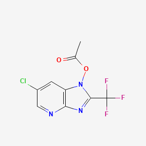 1-(Acetyloxy)-6-chloro-2-(trifluoromethyl)-1H-imidazo[4,5-b]pyridine