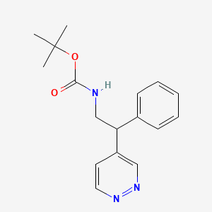 Tert-butyl (2-phenyl-2-(pyridazin-4-yl)ethyl)carbamate