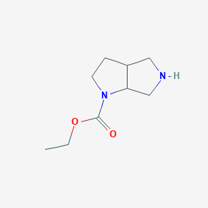 molecular formula C9H16N2O2 B8517967 Ethyl 2,7-diazabicyclo[3.3.0]octane-2-carboxylate 