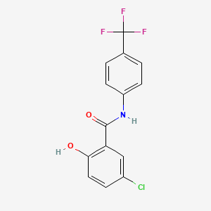 molecular formula C14H9ClF3NO2 B8518003 5-chloro-2-hydroxy-N-[4-(trifluoromethyl)phenyl]benzamide 