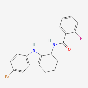 N-(6-Bromo-2,3,4,9-tetrahydro-1H-carbazol-1-yl)-2-fluorobenzamide