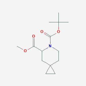 molecular formula C14H23NO4 B8518042 6-Tert-butyl 5-methyl 6-azaspiro[2.5]octane-5,6-dicarboxylate 