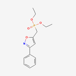 molecular formula C14H18NO4P B8518059 5-Diethylphosphonomethyl-3-phenylisoxazole CAS No. 89102-71-6