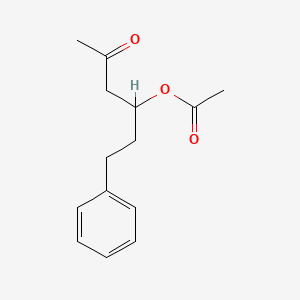 5-Oxo-1-phenylhexan-3-yl acetate