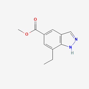 molecular formula C11H12N2O2 B8518112 methyl 7-ethyl-1H-indazole-5-carboxylate 