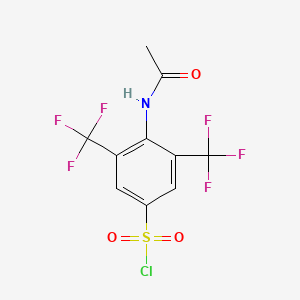 4-Acetamido-3,5-bis(trifluoromethyl)benzene-1-sulfonyl chloride