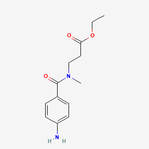 molecular formula C13H18N2O3 B8518318 Ethyl 3-{[(4-aminophenyl)carbonyl](methyl)amino}propanoate 
