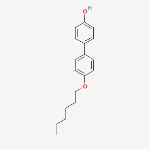 molecular formula C18H22O2 B8518341 4'-(Hexyloxy)[1,1'-biphenyl]-4-ol CAS No. 78435-17-3