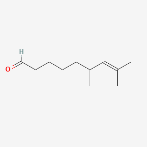 molecular formula C11H20O B8518352 7-Nonenal, 6,8-dimethyl- CAS No. 899810-84-5