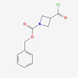 molecular formula C12H12ClNO3 B8518370 Benzyl 3-(chlorocarbonyl)azetidine-1-carboxylate 