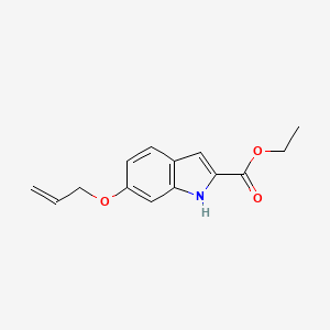 molecular formula C14H15NO3 B8518399 Ethyl 6-[(prop-2-en-1-yl)oxy]-1H-indole-2-carboxylate CAS No. 88694-42-2