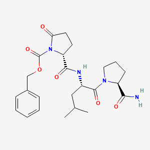 1-[(Benzyloxy)carbonyl]-5-oxo-D-prolyl-L-leucyl-L-prolinamide