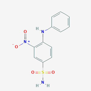 molecular formula C12H11N3O4S B085188 Benzenesulfonamide, 3-nitro-4-(phenylamino)- CAS No. 12223-84-6