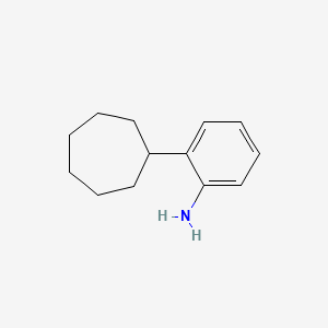 molecular formula C13H19N B8518934 2-Cycloheptylphenylamine 