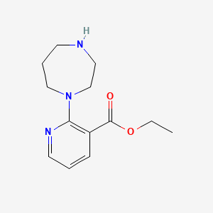 molecular formula C13H19N3O2 B8518955 Ethyl 2-(homopiperazin-1-yl)nicotinate 