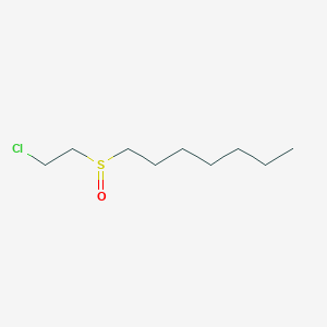 molecular formula C9H19ClOS B8519012 Heptane,1-[(2-chloroethyl)sulfinyl]- CAS No. 24475-73-8