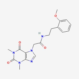 molecular formula C18H21N5O4 B8519108 N-(2-methoxyphenethyl)-2-(1,3-dimethyl-2,6-dioxo-1,2,3,6-tetrahydropurin-7-yl)acetamide 