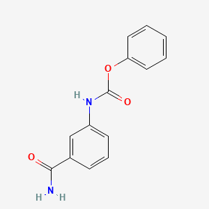 molecular formula C14H12N2O3 B8519153 phenyl N-(3-carbamoylphenyl)carbamate 