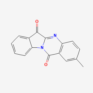 molecular formula C16H10N2O2 B8519344 2-Methylindolo[2,1-b]quinazoline-6,12-dione 