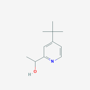 molecular formula C11H17NO B8519508 1-(4-(tert-Butyl)pyridin-2-yl)ethanol 