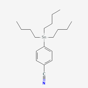 molecular formula C19H31NSn B8519595 Benzonitrile, 4-(tributylstannyl)- CAS No. 79048-30-9