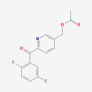 molecular formula C15H11F2NO3 B8519618 [6-(2,5-Difluorobenzoyl)pyridin-3-yl]methyl acetate CAS No. 558466-25-4