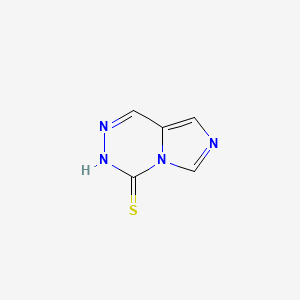 molecular formula C5H4N4S B8519713 Imidazo[1,5-d]-as-triazine-4(3H)-thione 