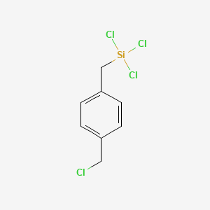B8519820 Trichloro{[4-(chloromethyl)phenyl]methyl}silane CAS No. 76371-52-3