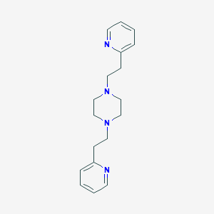 molecular formula C18H24N4 B085199 Piperazine, 1,4-bis(2-(2-pyridyl)ethyl)- CAS No. 14549-75-8