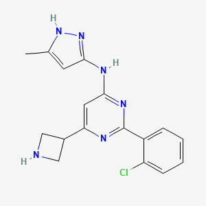 6-(azetidin-3-yl)-2-(2-chlorophenyl)-N-(5-methyl-1H-pyrazol-3-yl)pyrimidin-4-amine