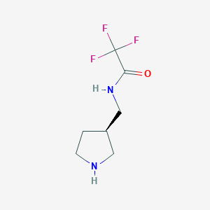 molecular formula C7H11F3N2O B8519967 Acetamide, 2,2,2-trifluoro-N-[(3R)-3-pyrrolidinylmethyl]- 