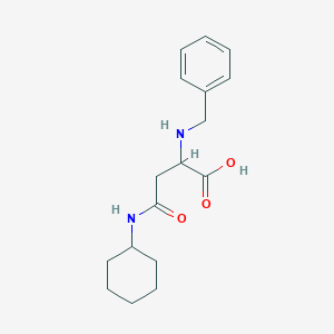 molecular formula C17H24N2O3 B008520 2-Benzylamino-N-cyclohexyl-succinamic acid CAS No. 107328-14-3