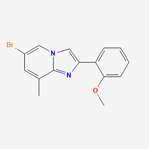 molecular formula C15H13BrN2O B8520023 6-Bromo-2-(2-methoxyphenyl)-8-methylimidazo[1,2-a]pyridine 
