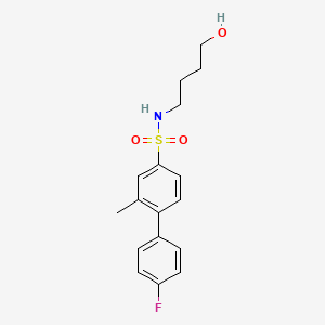 [1,1'-Biphenyl]-4-sulfonamide, 4'-fluoro-N-(4-hydroxybutyl)-2-methyl-