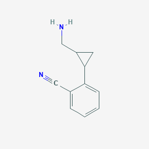 2-[2-(Aminomethyl)cyclopropyl]benzonitrile