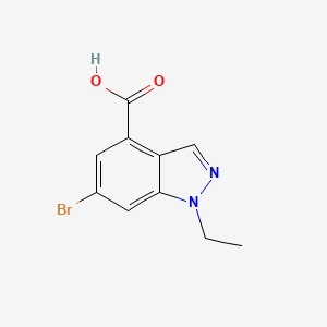 molecular formula C10H9BrN2O2 B8520123 6-bromo-1-ethyl-1H-indazole-4-carboxylic acid 