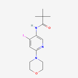 molecular formula C14H20IN3O2 B8520151 N-(4-iodo-6-morpholin-4-yl-pyridin-3-yl)-2,2-dimethyl-propionamide CAS No. 290297-33-5