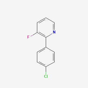 molecular formula C11H7ClFN B8520173 2-(4-Chloro-phenyl)-3-fluoro-pyridine 
