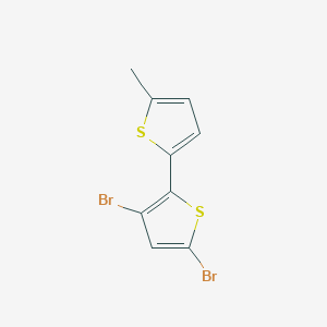 molecular formula C9H6Br2S2 B8520217 3,5-Dibromo-5'-methyl-2,2'-bithiophene 
