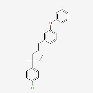 B8520223 1-[4-(4-Chlorophenyl)-4-methylhexyl]-3-phenoxybenzene CAS No. 89764-48-7
